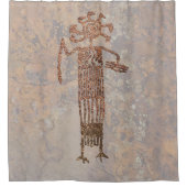 Shaman Petroglyph Douchegordijn (Voorkant)
