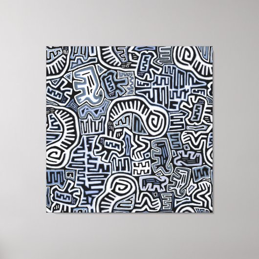 Shaman Peyote Ritual Mola Canvas Afdruk (Voorkant)