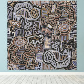 Shaman Peyote Serpent Ritual Spirits Canvas Afdruk (Insitu (Houten vloer))