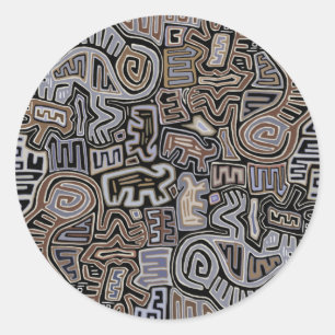 Shaman Peyote Serpent Ritual Spirits Ronde Sticker