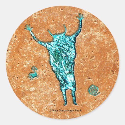 Shaman Ronde Sticker (Voorkant)