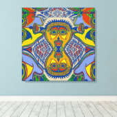 Shaman Tribal Mask Canvas Afdruk (Insitu (Houten vloer))