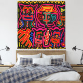 Shamanendemonengeesten en Dromen Canvas Afdruk (Insitu (Slaapkamer))