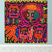 Shamanendemonengeesten en Dromen Canvas Afdruk (Insitu (Houten vloer))