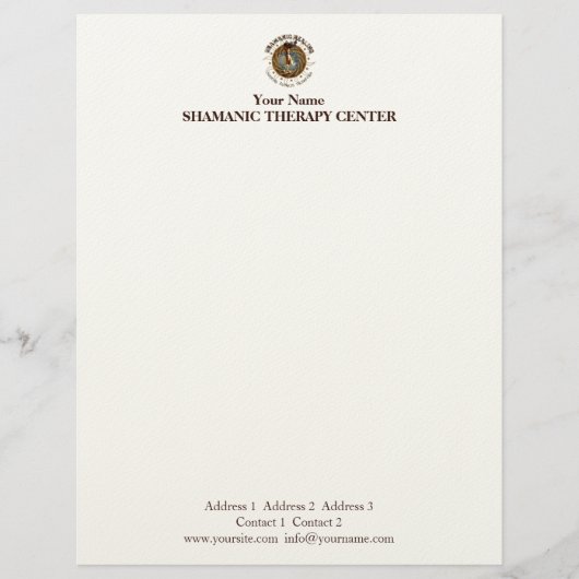SHAMANIC HEALING - Letterhead Gepersonaliseerd Briefhoofd (Voorkant)