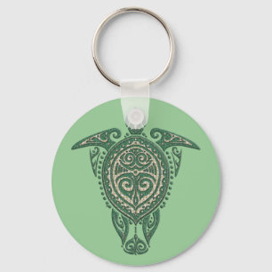 Shamanic Zee Turtle Symbol + jouw ideeën Sleutelhanger