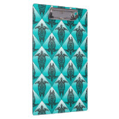 Shamanic Zee Turtles Pattern - cyaan Klembord (Rechts)