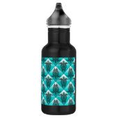Shamanic Zee Turtles Pattern - cyaan Waterfles (Rechts)
