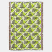 Shamanic Zee Turtles Pattern - green Deken (Voorkant Verticaal)