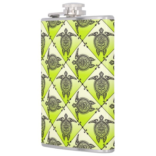 Shamanic Zee Turtles Pattern - green Heupfles (Links)