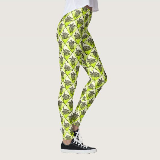 Shamanic Zee Turtles Pattern - green Leggings (Rechts)