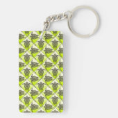 Shamanic Zee Turtles Pattern - green Sleutelhanger (achterkant)