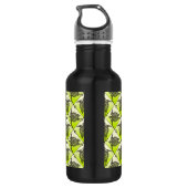 Shamanic Zee Turtles Pattern - green Waterfles (Achterkant)