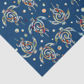 Shamanic Zee Turtles Pattern + je backgr. kleur Tissuepapier (Detail)