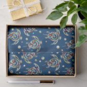 Shamanic Zee Turtles Pattern + je backgr. kleur Tissuepapier (Geschenk)