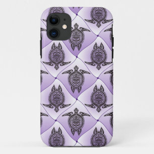 Shamanic Zee Turtles Pattern - violet iPhone 11 Hoesje
