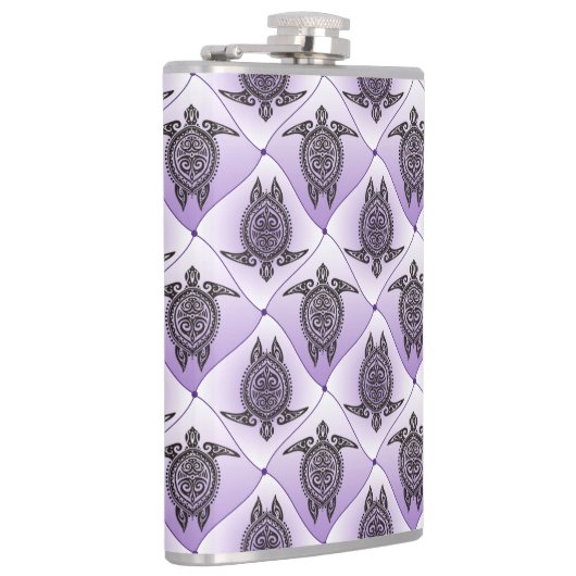 Shamanic Zee Turtles Pattern - violet Heupfles (Rechts)