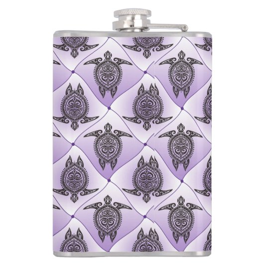 Shamanic Zee Turtles Pattern - violet Heupfles (Achterkant)