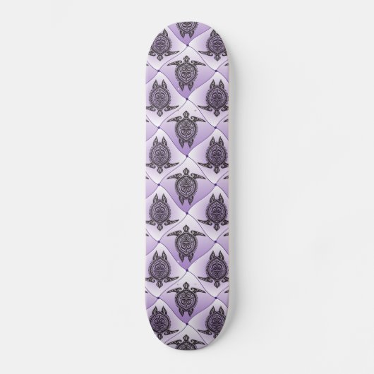 Shamanic Zee Turtles Pattern - violet Skateboard (Voorkant)