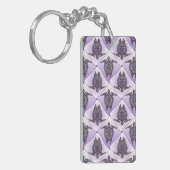 Shamanic Zee Turtles Pattern - violet Sleutelhanger (Voorkant Links)