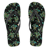 Shamanic Zee Turtles Seamless Pattern + jouw rug. Teenslippers (Voetbed)