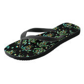 Shamanic Zee Turtles Seamless Pattern + jouw rug. Teenslippers (Schuin)