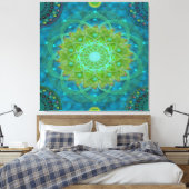 Shambala Tantric Nymphaea mandala art Canvas Afdruk (Insitu (Slaapkamer))