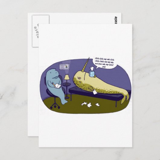 Shambolic Narwhal Briefkaart (Voorkant / Achterkant)