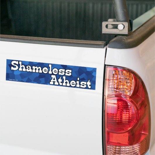Shameless Atheïst Bumpersticker (Op Truck)