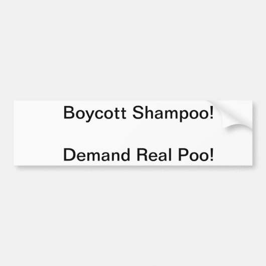 Shampoo Bumpersticker (Voorkant)