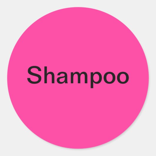 Shampoo Labels/ Ronde Sticker (Voorkant)