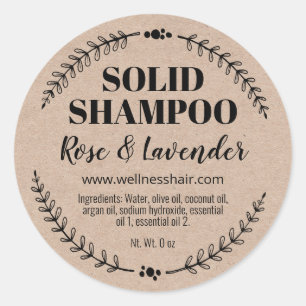 Shampooing Bar Étiquettes à cheveux solides bio fa