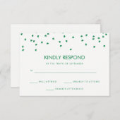 Shamrock à thème irlandais Confetti | Réponse mari (Devant / Derrière)