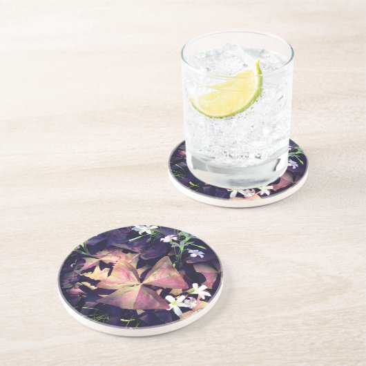 Shamrock à vin Plante Dessous de verre en céramiqu (Côté)