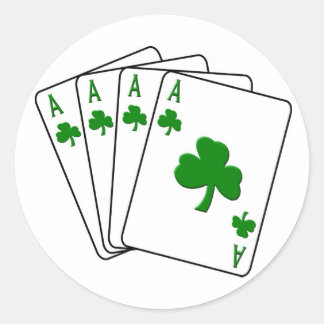 Shamrock Aces Ronde Sticker