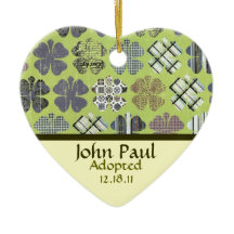 Shamrock Adoption Announcement Ornament