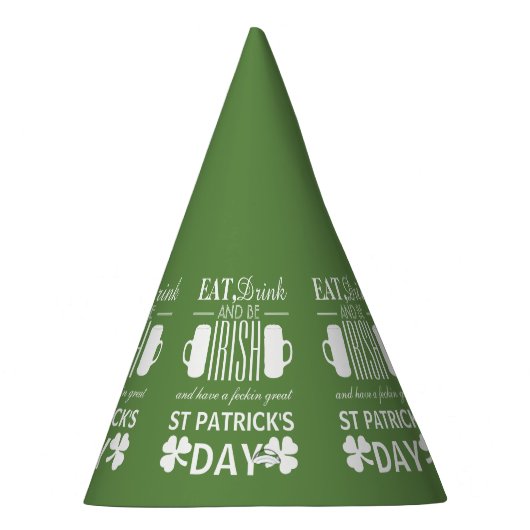 Shamrock and Beer Irish St Patrick's Day Feesthoedjes (Rechts)