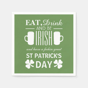 Shamrock and Beer Irish St Patrick's Day Servet