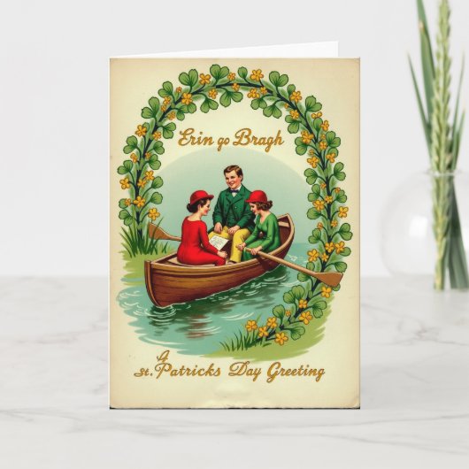 Shamrock Arch St Patricks Card Kaart (Voorkant)