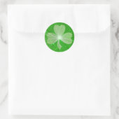 Shamrock autocollant rond (Sac)