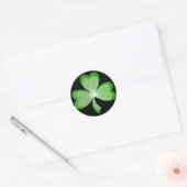 Shamrock autocollant rond noir (Enveloppe)