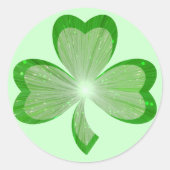 Shamrock autocollant rond vert (Devant)