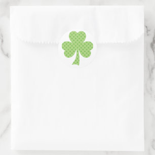 Shamrock avec autocollant Pois de la Saint Patrick