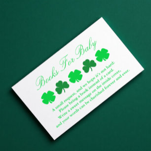 Shamrock Baby shower Books for Baby Informatiekaartje