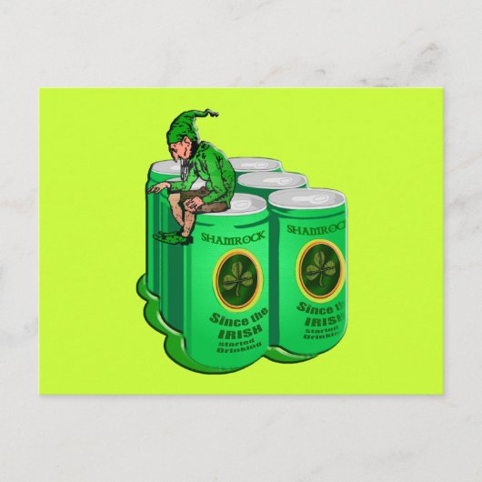 Shamrock bier sinds de Ieren Drink Briefkaart (Voorkant)