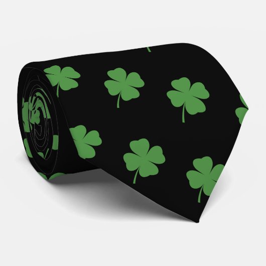 Shamrock Black Stropdas (Opgerold)
