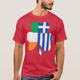 Shamrock blad Iers Grieks voor St Patricks dag in T-shirt