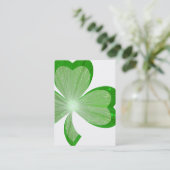 Shamrock Blanc Grand carte de visite vert chubby (Debout devant)