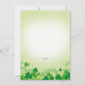 Shamrock Borders Invitation Kaart (Achterkant)