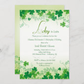 Shamrock Borders Invitation Kaart (Voorkant / Achterkant)